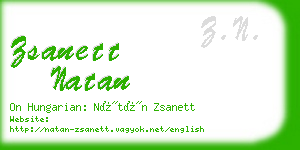 zsanett natan business card